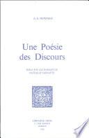 Une poésie des discours