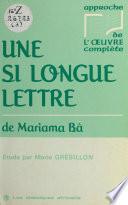 «Une si longue lettre» de Mariama Bâ