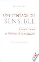 Une syntaxe du sensible