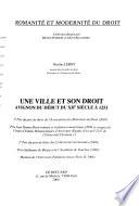 Une ville et son droit
