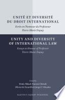 Unité et diversité du droit international/Unity and Diversity of International Law