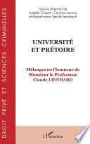 Université et prétoire