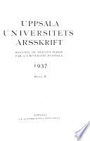 Upsala universitets årsskrift