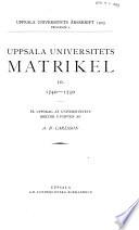 Upsala universitets årsskrift