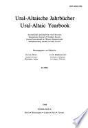 Ural-Altaic yearbook