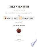 Urkundenbuch für die Geschichte des gräflichen und freiherrlichen Hauses der Voegte von Hunolstein