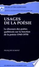 Usages de la poésie