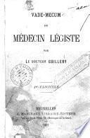 Vade-mecum du Médecin légiste