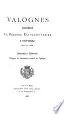 Valognes pendant la période révolutionnaire, 1789-1802