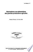 Valorisations non-alimentaires des grandes productions agricoles
