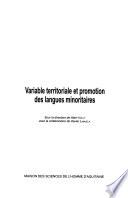 Variable territoriale et promotion des langues minoritaires