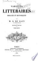 Variètés littéraires, morales et historiques