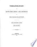 Verhandelingen der Koninklijke Akademie van Wetenschappen, Afdeeling Natuurkunde