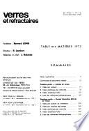 Verres et réfractaires