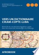 Vers Un Dictionnaire Cikam-Copte-Lub