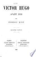 Victor Hugo avant 1830