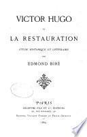 Victor Hugo et la restauration