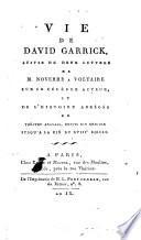 Vie de David Garrick
