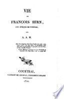 Vie de François Hirn, 33 évéque de Tournai