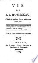Vie de J. J. Rousseau