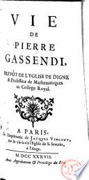 Vie de Pierre Gassendi