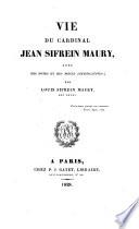Vie du cardinal Jean Sifrein Maury