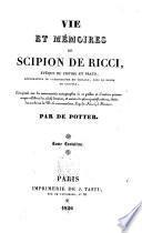 Vie et mémoires de Scipion de Ricci,...