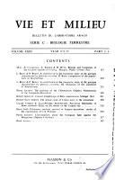 Vie et milieu