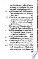 Vie Et Miracles De Sainct Francois de Paule Instituteur de Lordre des Freres Minimes