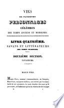 Vies de plusieurs personnages célèbres des temps anciens et modernes