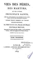 Vies des Pères, des martyrs et des autres principaux saints...