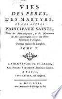 Vies des pères, des martyrs, et des autres principaux saints