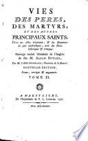 Vies des pères, des martyrs, et des autres principaux saints