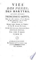 Vies des pères, des martyrs, et des autres principaux saints