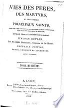 Vies des pères, des martyrs, et des autres principaux saints