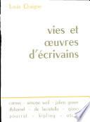 Vies et œuvres d'écrivains