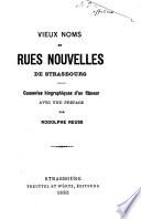 Vieux noms et rues nouvelles de Strasbourg