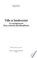 Ville et biodiversité