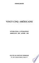 Vingt-cinq américains, littérature et littérateurs américains des années 1960