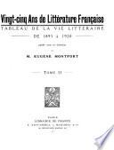 Vingt-cinq ans de littérature française