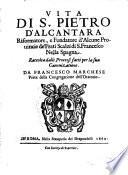 Vita di S. Pietro d'Alcantara