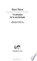 Vocabulaire de la psychologie