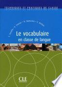 Vocabulaire en classe de langue - Ebook