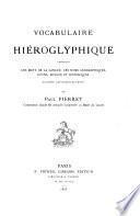 Vocabulaire hieroglyphique (etc.)