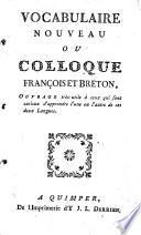 Vocabulaire nouveau ou Colloque François et Breton