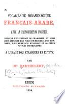 Vocabulaire phraséologique français-arabe