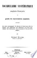 Vocabulaire systématique anglais-français et guide de conversation anglaise