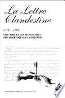 Voltaire et les manuscrits philosophiques clandestins