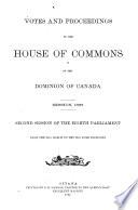 Votes and Proceedings - House of Commons
