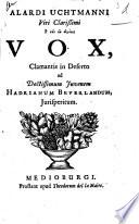 Vox, clamantis in deserto